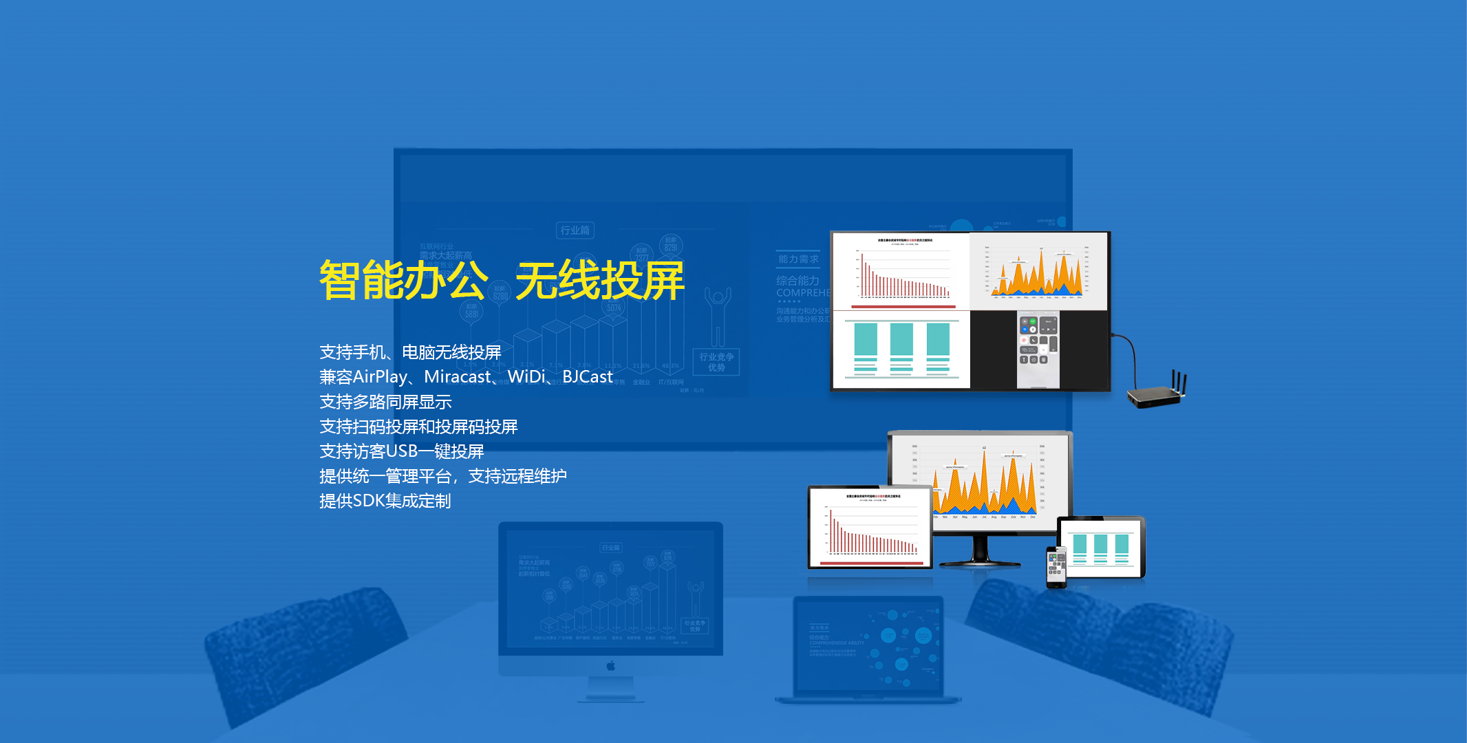 杭州利旺智能科技有限公司提供必捷網(wǎng)絡(luò)無線投屏產(chǎn)品，為必捷網(wǎng)絡(luò)無線投屏器浙江運(yùn)營中心
